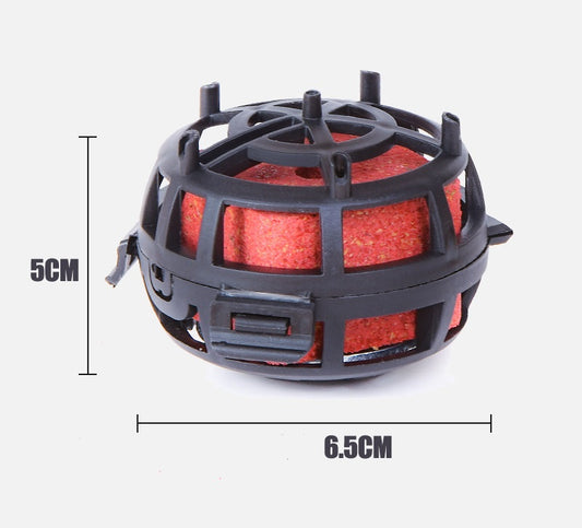Fishing Bait Cage 6 Hook Carbon Steel Line Group Feeder Sinker Square Bait Shape 1pcs