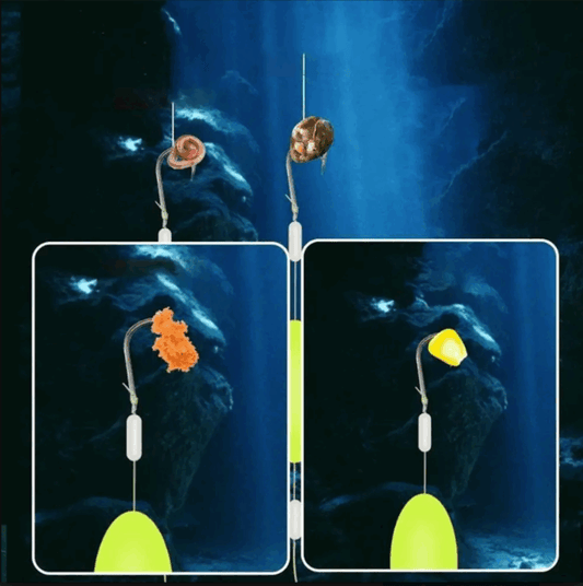 Anti departure and anti bottom bottom double hook finished fishing set