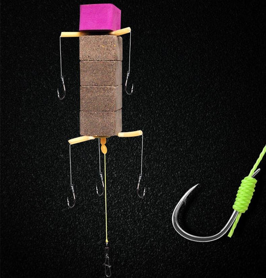 Square Bait Anti Bottom Fishing Set  Flipper Hook Off Bottom Set 1pcs