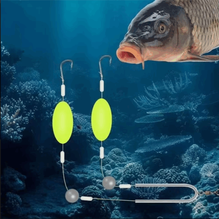 Anti departure and anti bottom bottom double hook finished fishing set